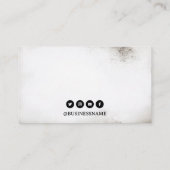 Gothic Zwart-wit Leafy Roos Tattoo Artist Visitekaartje (Achterkant)