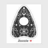 Gothic Zwart Wit Planchette Spooky Eye Halloween Sticker (Vel)