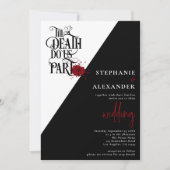 Gothic zwart wit rood tot de dood ons deel kaart (Voorkant)