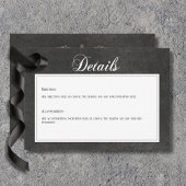 Gothic Zwart & Wit Schedels & Hart Details Informatiekaartje