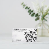 Gothic zwart & wit sprankelende vlinders Tattoo Visitekaartje (Staand voorkant)