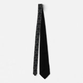Gothic Zwarte Damast Raven Stropdas (Achterkant)