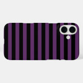 Gothic zwarte en Paarse strepen Case-Mate iPhone Case (Achterkant (horizontaal))