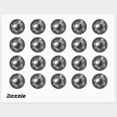Gothic Zwarte Hart Sticker (Vel)