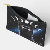 Gothic zwarte kat, Gothic cadeau, heksenuur zwarte Etui (Open)