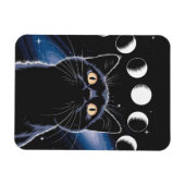 Gothic zwarte kat, Gothic cadeau, heksenuur zwarte Magneet (Horizontaal)