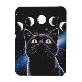 Gothic zwarte kat, Gothic cadeau, heksenuur zwarte Magneet