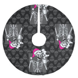 gothic zwarte kerst schedel koffie skelet roze kerstboom rok