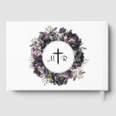 Gothic zwarte pioen  Gothic bruiloft gast Gastenboek (Achterkant)