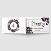 Gothic zwarte pioen  Gothic bruiloft gast Gastenboek (Volledig)