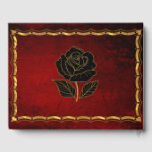 Gothic zwarte Rozen bloedrode bruiloft Gastenboek (Achterkant)