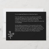 Gothic zwarte typografie bruiloft save the date bedankkaart (Achterkant)