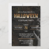 Gothic Zwarte Volwassene Halloween Griezelen Kostu Kaart (Voorkant)