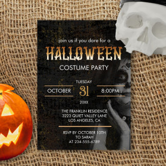 Gothic Zwarte Volwassene Halloween Griezelen Kostu Kaart