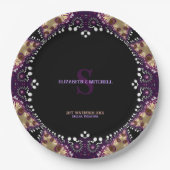 Gothica Dark Magic Monogram Speciale Evenement Bru Papieren Bordje (Voorkant)