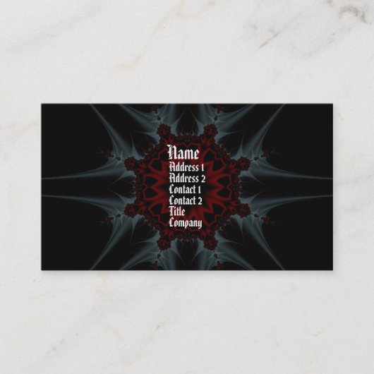 Gothica fractal fantasy Profile Card Visitekaartje (Voorkant)