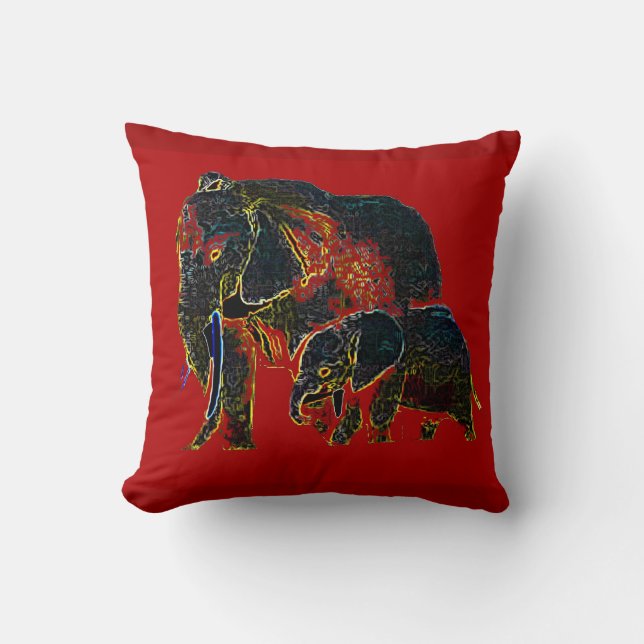 Gothicchicz Elephant American MoJo Pillow Kussen (Voorkant)