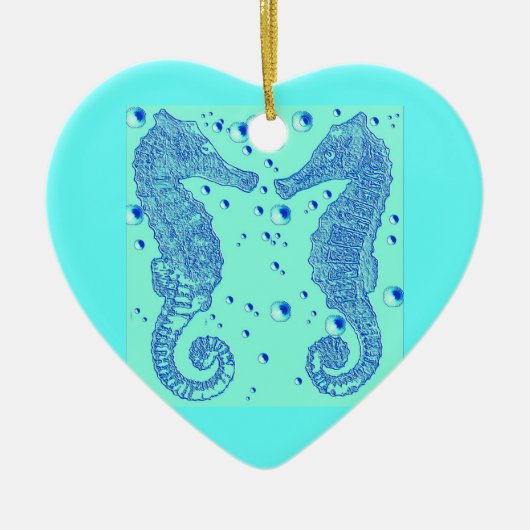 GothicChicz Heart SeaHorse Ornament (Voorkant)