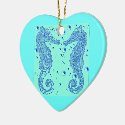 GothicChicz Heart SeaHorse Ornament (Links)
