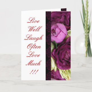 GothicChicz Roos Wenskaart Feestdagen Kaart