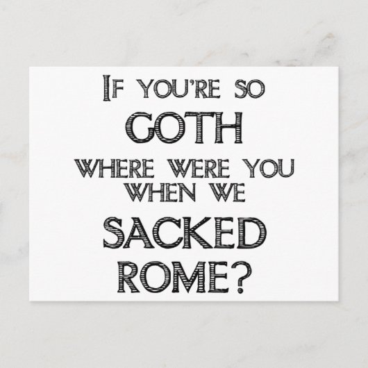Gothics en Vandalen Briefkaart (Voorkant)