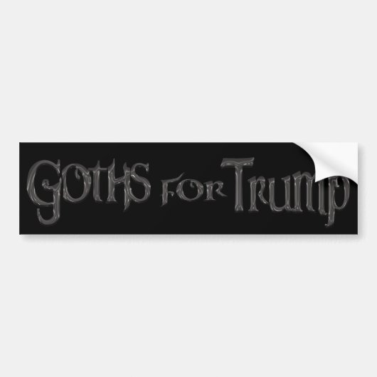 Gothics voor Trump Bumpersticker (Voorkant)