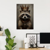 Gothique Koning Wasbeer Vintage Poster, Kunstposte Poster (Thuiskantoor)
