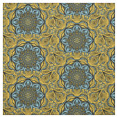 Gothisch blauw patroon stof (Swatch)
