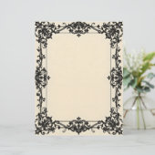 Gothisch Damast Kader Briefpapier Briefhoofd (Staand voorkant)