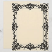 Gothisch Damast Kader Briefpapier Briefhoofd (Voorkant / Achterkant)