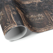 Gothisch dankbare typografie met donkere rozen cadeaupapier (Rol Hoek)