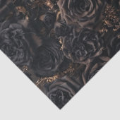 Gothisch dankbare typografie met donkere rozen tissuepapier (Detail)