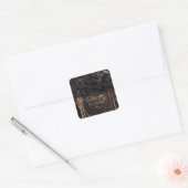 Gothisch dankbare typografie met donkere rozen  vierkante sticker (Envelop)