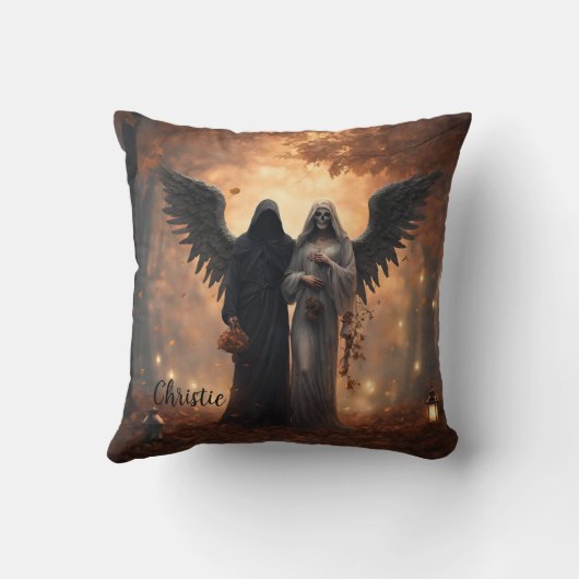 Gothisch donker engel koppel kussen (Achterkant)