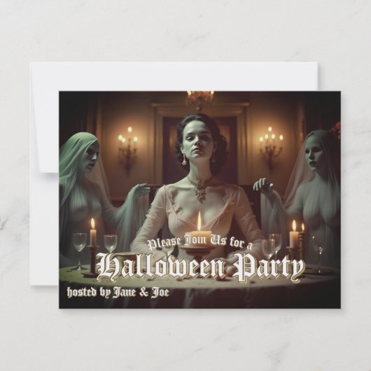 Gothisch Halloween-feest bij kaarslicht (Voorkant)