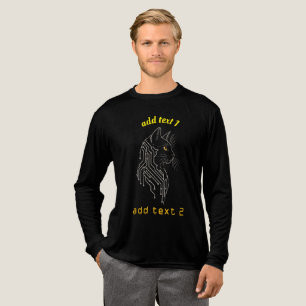 Gothisch kattenliefhebber T-shirt, donkere minimal Tri-Blend Shirt