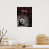 Gothisch meisje- 2023 kalender  poster (Keuken)