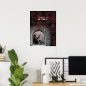 Gothisch meisje- 2023 kalender  poster (Thuiskantoor)