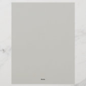 Gothisch met rode en witte bloemen en schedel brie briefhoofd (Achterkant)