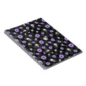 Gothisch Paars Floral Note book Notitieboek (Rechterzijde)