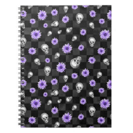 Gothisch Paars Floral Note book Notitieboek