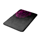 Gothisch Paars-Red Rose Flower Monogram Badmat (Gekanteld)