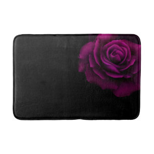 Gothisch Paars-Red Rose Flower Monogram Badmat