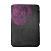 Gothisch Paars-Red Rose Flower Monogram Badmat (Voorkant Verticaal)