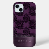 Gothisch Paars Roos | Dramatic Edgy Moody Eggplant Case-Mate iPhone Case (Achterkant)