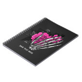 gothisch roze roze skelet niet gepersonaliseerd notitieboek (Linkerzijde)
