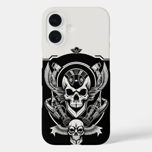 Gothisch schedelontwerp Case-Mate iPhone case (Achterkant)