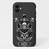 Gothisch schedelontwerp Case-Mate iPhone case (Achterkant)