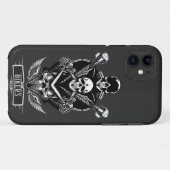 Gothisch schedelontwerp Case-Mate iPhone case (Achterkant (horizontaal))