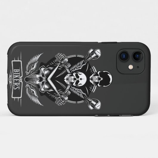 Gothisch schedelontwerp Case-Mate iPhone case (Achterkant (horizontaal))